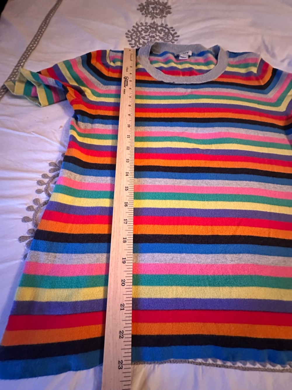 J. Crew Rainbow Striped Crewneck Sweater - Picture 4 of 5
